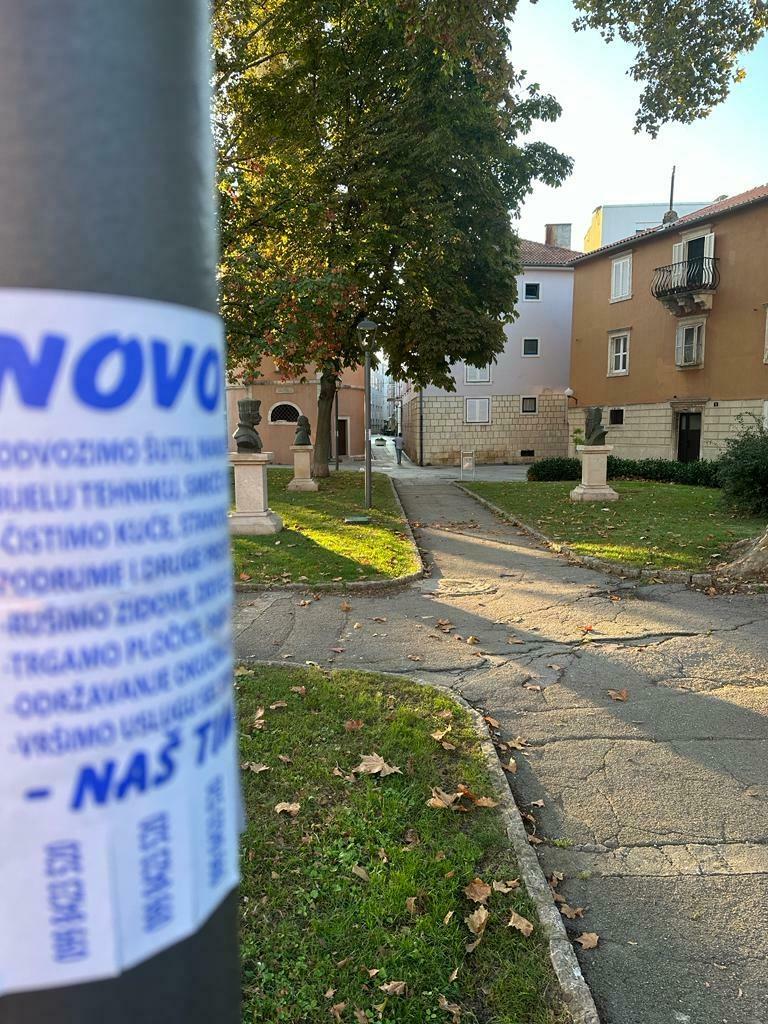 Zadarski Plakatima izlijepljene javne površine na Kampo Kaštelu Na