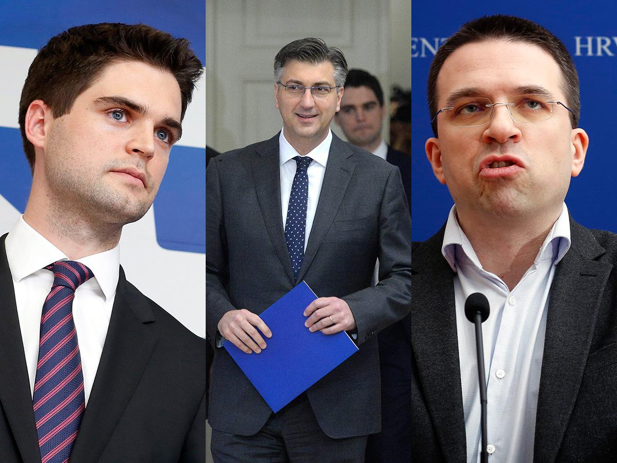 Plenković je Karla Resslera (lijevo) postavio na prvo, a Tomislava Sokola (desno) na treće mjesto na listi za EU izbore