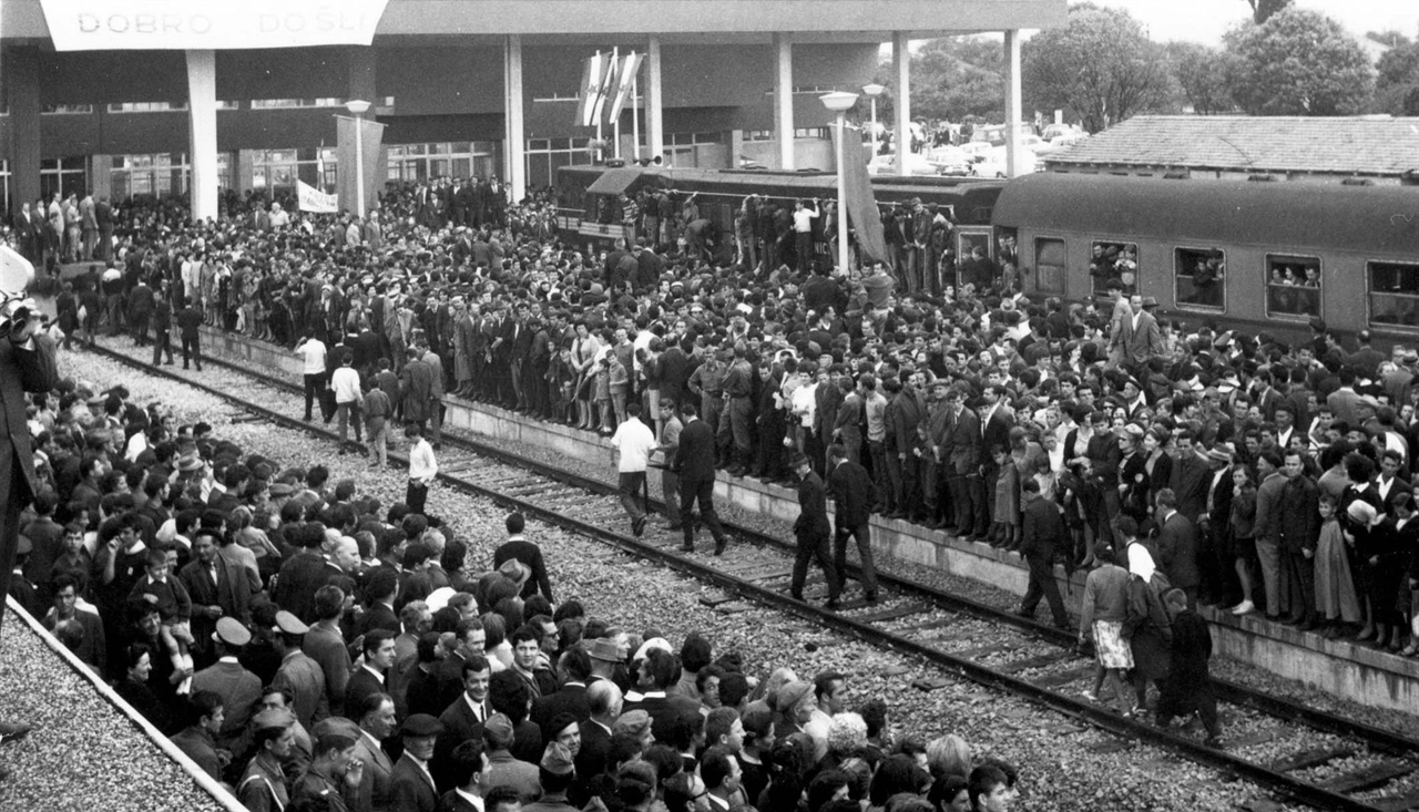 Doček prvog vlaka u Zadru, 1967.
