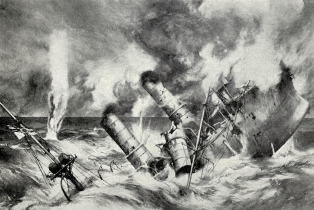 &lt;p&gt;Njemački brod tone tijekom bitke kod Jyllanda&lt;/p&gt;