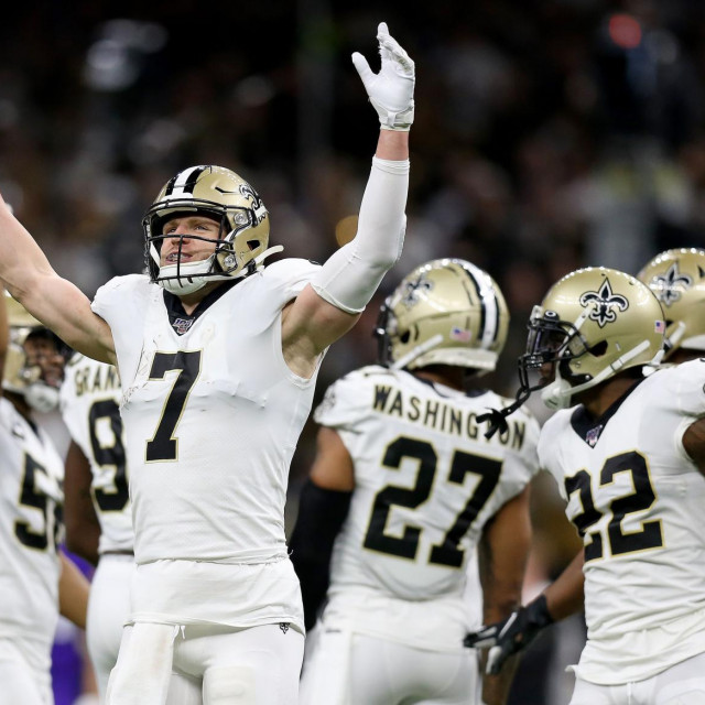 NEW ORLEANS, LOUISIANA - JANUARY 05: Taysom Hill #7 of the New Orleans Saints reacts to a play in the NFC Wild Card Playoff game against the Minnesota Vikings at the Mercedes Benz Superdome on January 05, 2020 in New Orleans, Louisiana. Jonathan Bachman/Getty Images/AFP&lt;br /&gt;
== FOR NEWSPAPERS, INTERNET, TELCOS &amp; TELEVISION USE ONLY ==