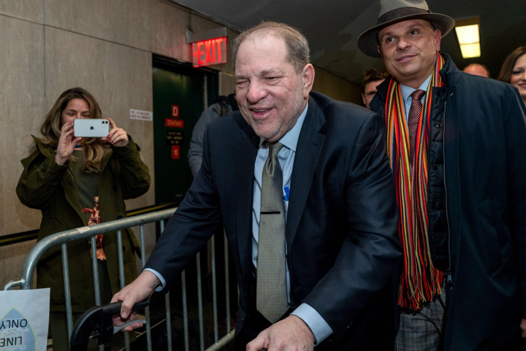 NEW YORK, NY - JANUARY 30: Film producer Harvey Weinstein departs his sexual assault trial at Manhattan Criminal Court on January 30, 2020 in New York City. Weinstein has pleaded not-guilty to five counts of rape and sexual assault against two unnamed women and faces a possible life sentence in prison. His trial opened January 6, and could last until early March. David Dee Delgado/Getty Images/AFP&lt;br /&gt;
== FOR NEWSPAPERS, INTERNET, TELCOS &amp; TELEVISION USE ONLY ==