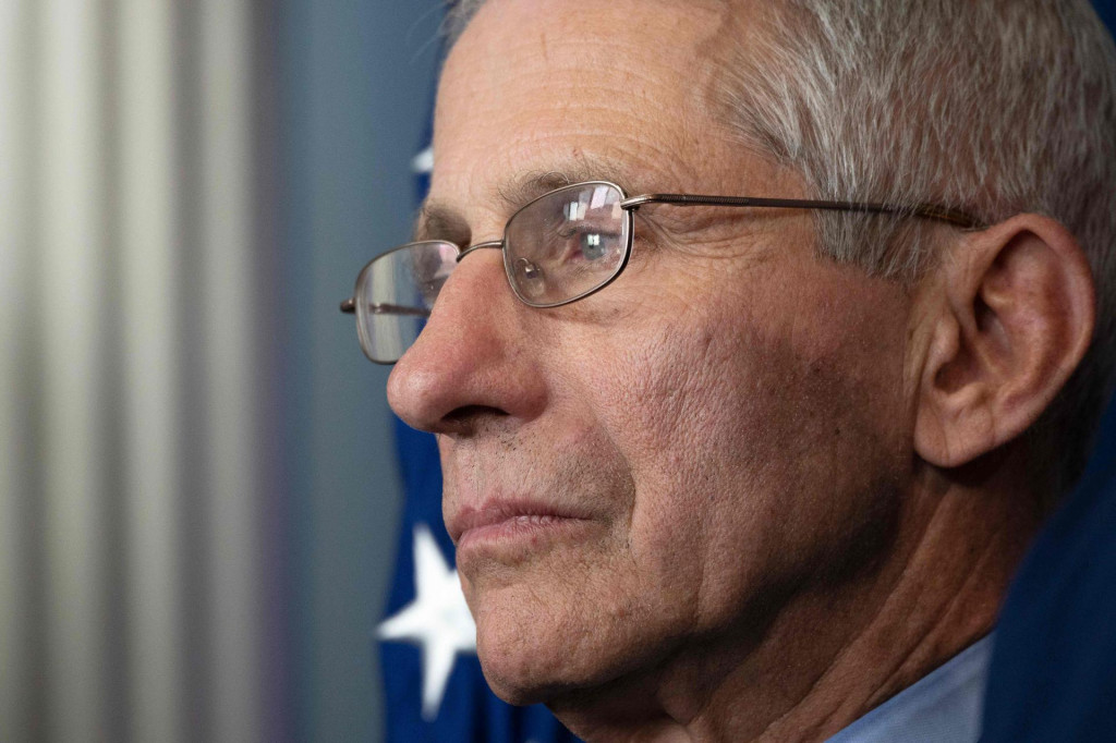 Director of the National Institute of Allergy and Infectious Diseases Dr. Anthony Fauci speaks during a press briefing at the White House in Washington, DC, on March 15, 2020. (Photo by JIM WATSON/AFP)