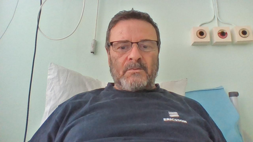 Joško Bubić u bolničkom krevetu