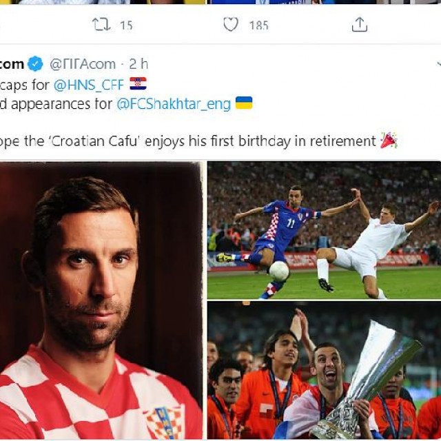 Čestitka FIFA-e putem Twittera: Nadamo se da hrvatski Cafu uživa u svom prvom rođendanu u mirovini!