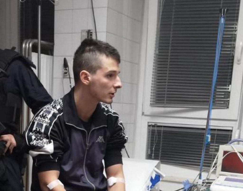 Filip Zavadlav nakon uhićenja u splitskoj bolnici