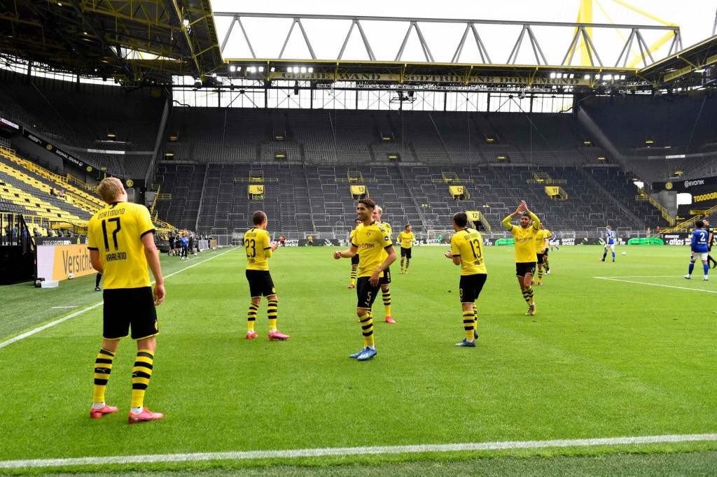 Igrači Borussije Dortmund slave pogodak ”na daljinu”