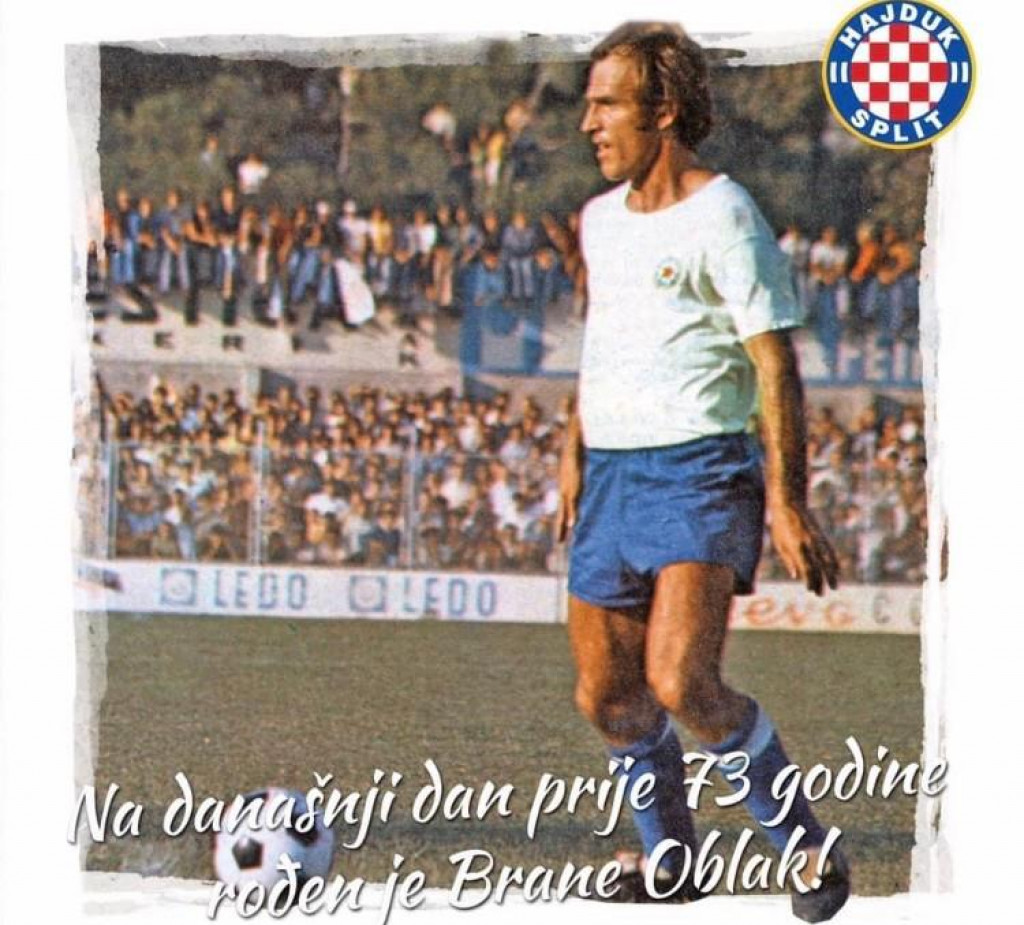 Hajduk je uputio čestitku Brani Oblaku