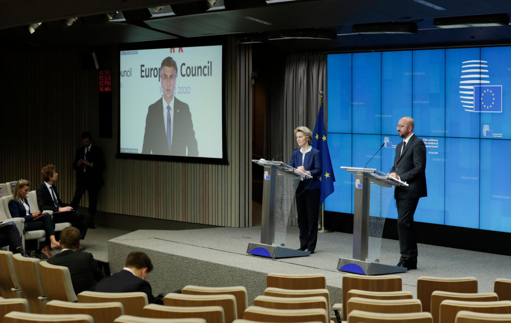 Hrvatski premijer javio se putem videolinka na konferenciju Europsk ekomisije u Bruxellesu