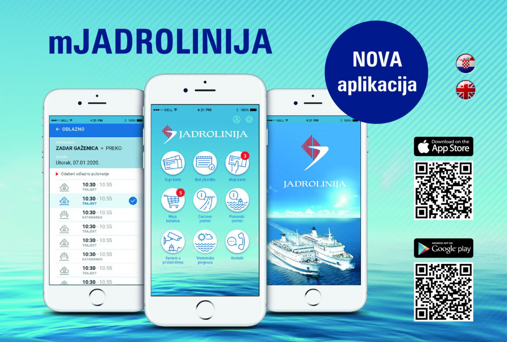 Nova verzije mobilne aplikacije Jadrolinije