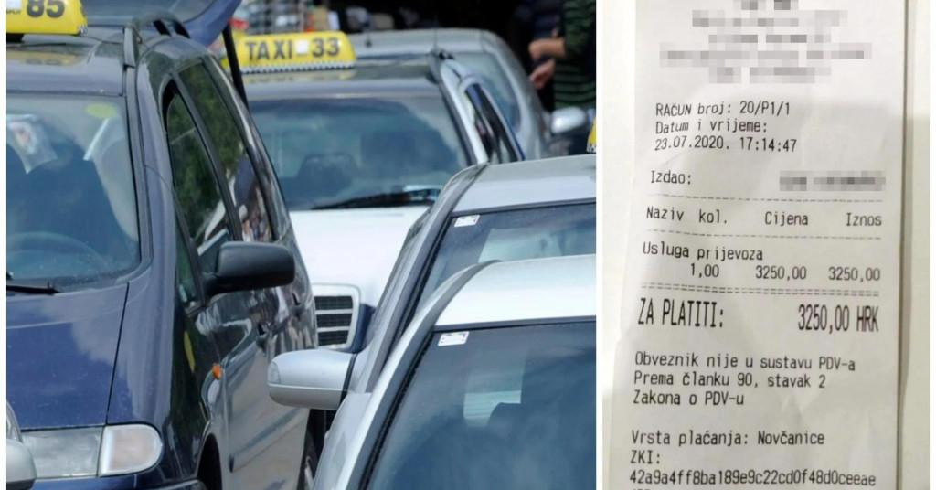 Vožnja taksijem od Zadra do Splita koštala je 3250 kuna