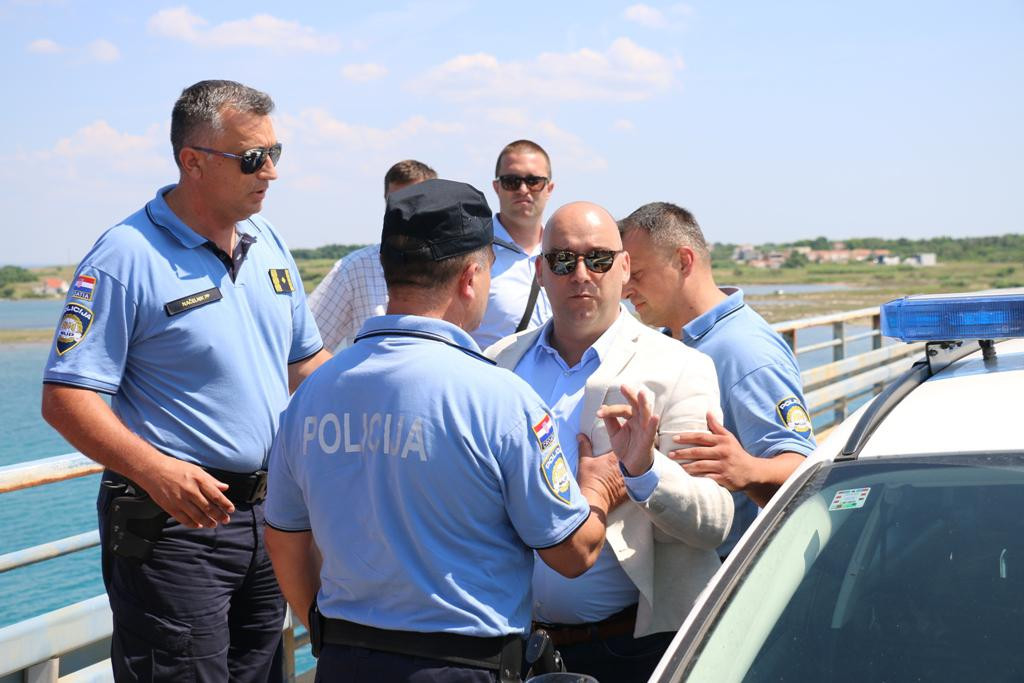 Kristijan Kapović tijekom blokade Virskog mosta