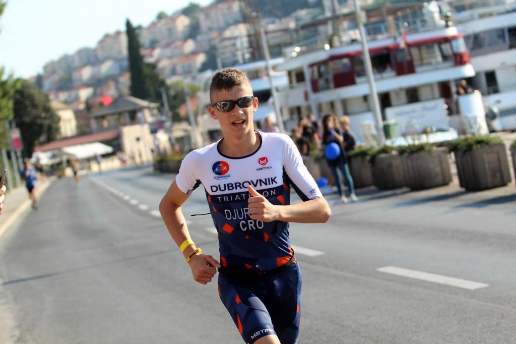 Luka Đurović na prvom Dubrovnik Triathlonu 2018. godine foto: Tonči Vlašić