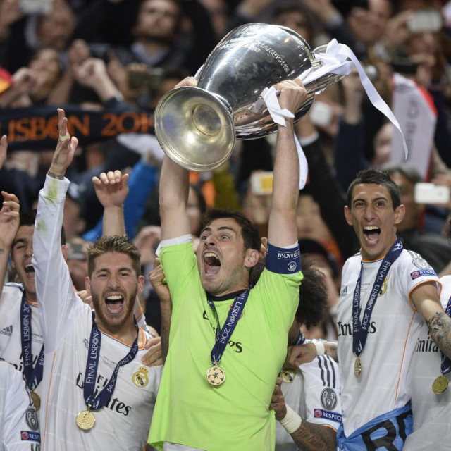 Casillas podiže trofej Lige prvaka 2014. godine