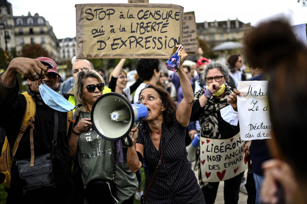 Detalj s prosvjeda u Parizu