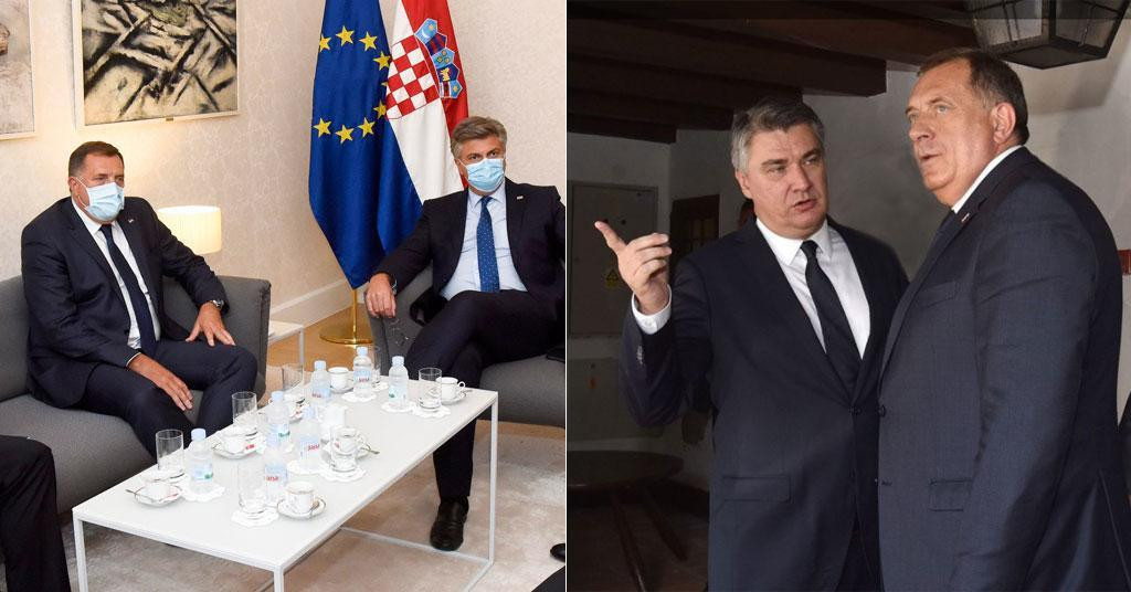 Milorad Dodik sa Plenkovićem i Milanovićem