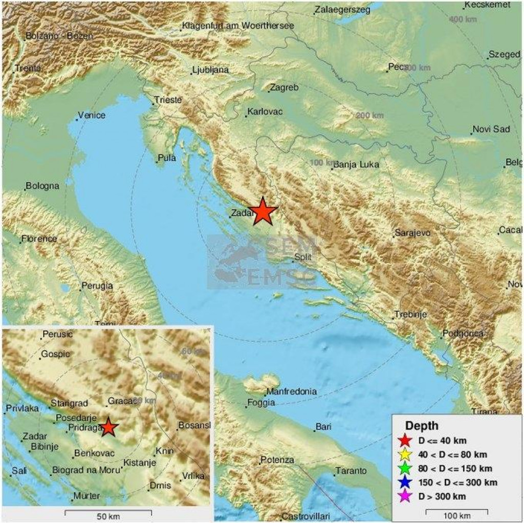 U nedjeljno popodne potres je uznemirio stanovnike Dalmacije