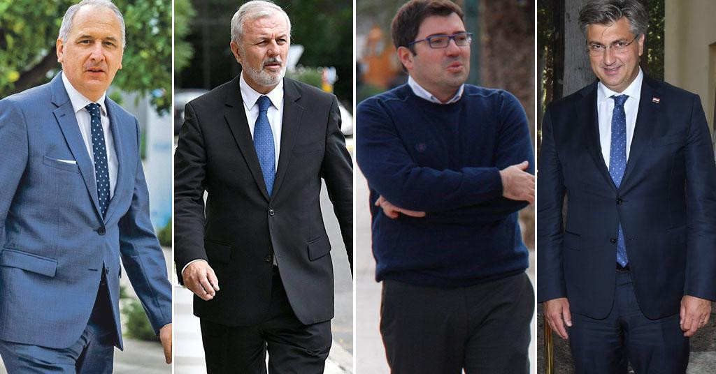 Andro Krstulović Opara, Ante Sanader, Domagoj Maroević i Andrej Plenković