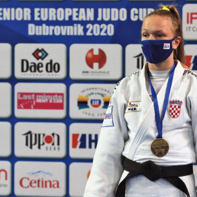Iva Oberan, judašica Župe dubrovačke, osvajačica brončane medalje na Europskom seniorskom kupu u Dubrovniku foto: Tonči Vlašić