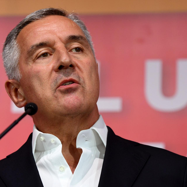 Montenegro&amp;#39;s President Milo Djukanovic, leader of the Democratic Party of Socialists (DPS), addresses the media at his party headquarters after the general election in Podgorica, early on August 31, 2020. - Montenegro&amp;#39;s ruling party was a hair ahead of the main pro-Serb opposition alliance in a hotly-fought election on August 30 that left both sides without a full majority, a preliminary exit poll showed, portending uncertain coalition talks for the Adriatic nation. With little over a third of the vote share, the Democratic Party of Socialists (DPS) led by President Milo Djukanovic -- in power for some three decades -- looked set for its worst electoral showing in history. (Photo by SAVO PRELEVIC/AFP)