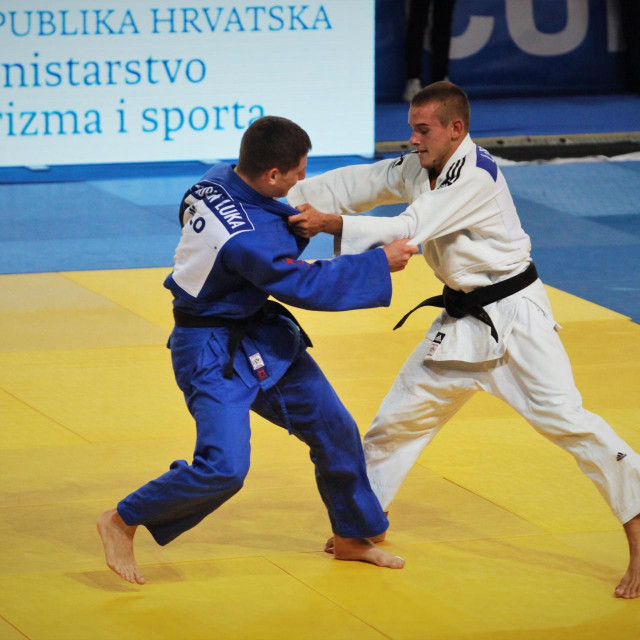 Leon Đapić (bijeli kimono), član Judo kluba Ura Nage i hrvatski reprezentativac foto: Tonči Vlašić