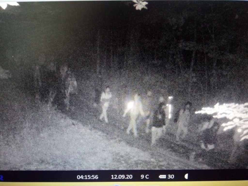 Prizori s kolonama migranata koji se nesmetano kreću šumskim putovima, snimljeni samo na jednoj nadzornoj kameri s područja Mrkoplja