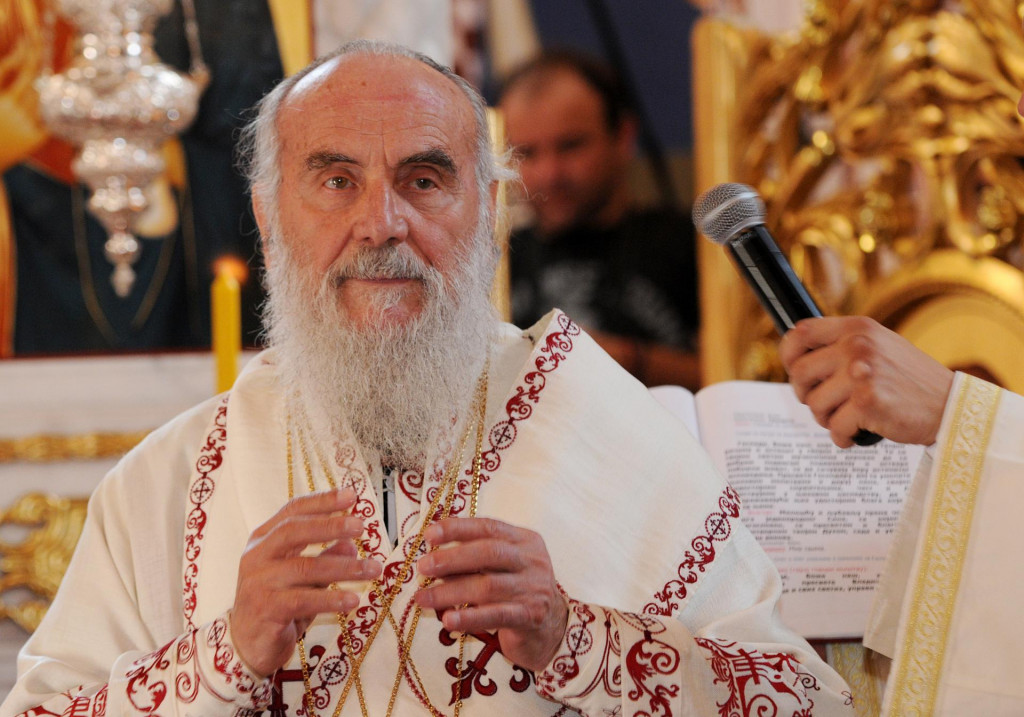 Patrijarh Srpske pravoslavne crkve Irinej (snimljeno 2014. godine)