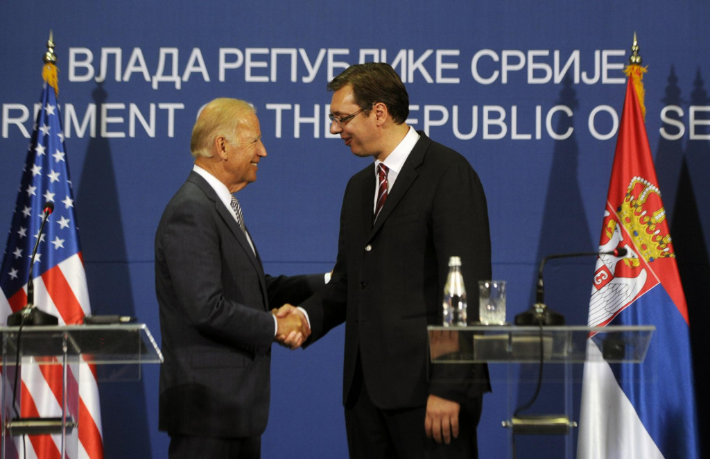 Joe Biden i Aleksandar Vučić