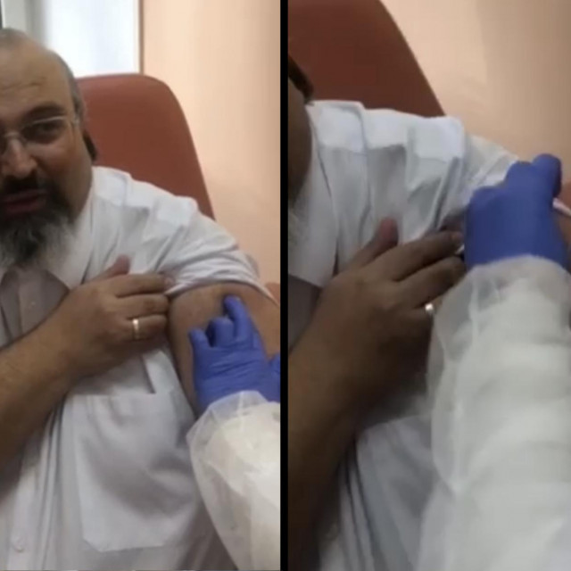 Profesor Sergej Boljević prima cjepivo