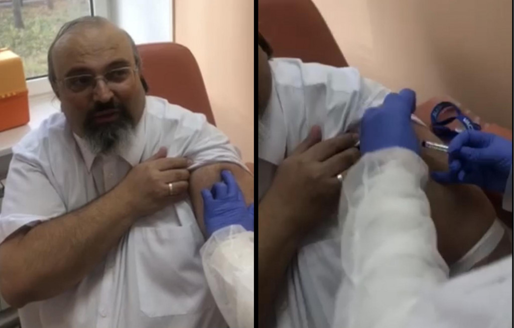 Profesor Sergej Boljević prima cjepivo