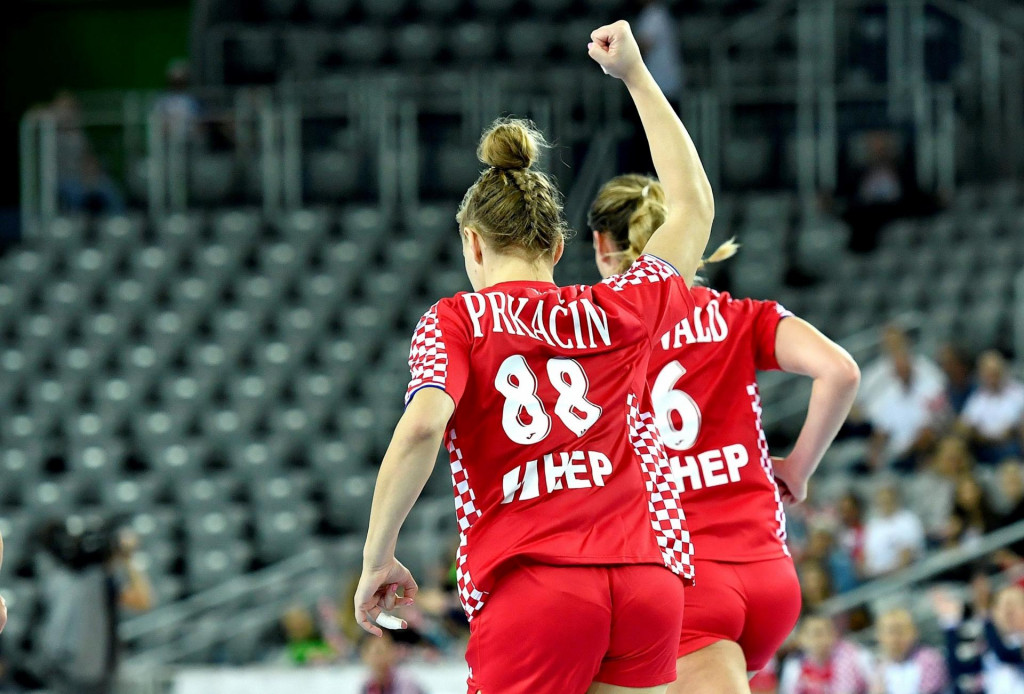 Kristina Prkačin slavi pogodak protiv Njemačke u kvalifikacijama za EP 2020. foto: Ronald Goršić / CROPIX