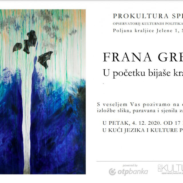 Pozivnica za izložbu Frane Grbić