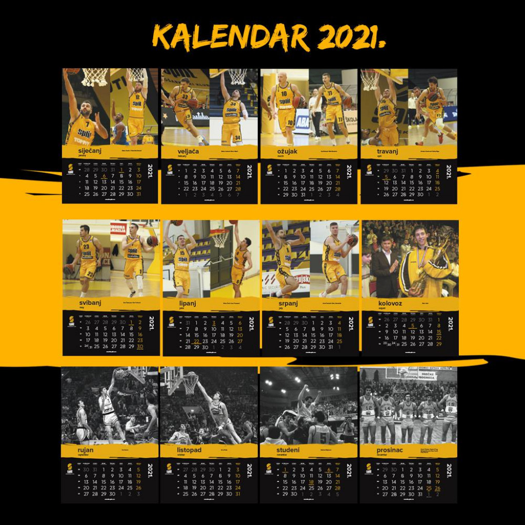 Kalendar KK Splita za 2021.