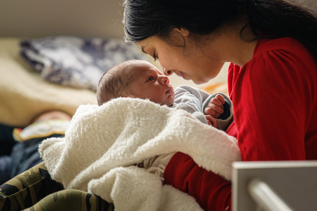 Nataša Lukić, mama prvorođenog djeteta u 2021. godini, sa sinčićem Darisom