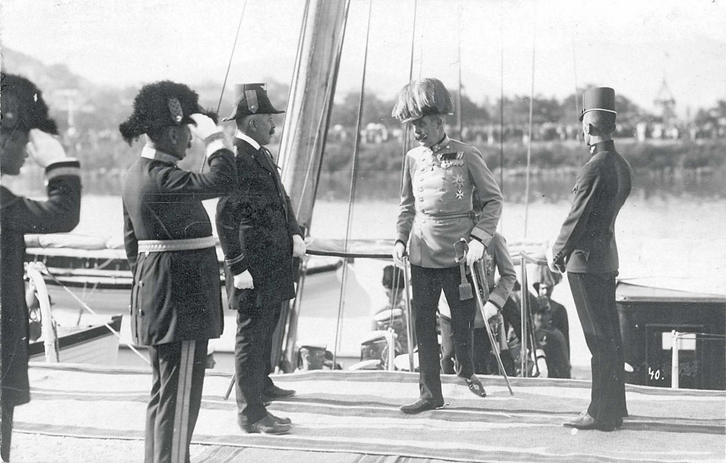 Izlazak nadvojvode Franje Ferdinanda s jahte Dalmata uz obalu u luci Metković, 26. lipanj 1914.
