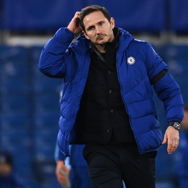 (FILES) In this file photo taken on January 03, 2021 Chelsea&amp;#39;s English head coach Frank Lampard reacts to their defeat on the pitch after the English Premier League football match between Chelsea and Manchester City at Stamford Bridge in London. - Chelsea announced on January 25, 2021 they had sacked manager Frank Lampard after a poor run in the Premier League. (Photo by Andy Rain/POOL/AFP)/RESTRICTED TO EDITORIAL USE. No use with unauthorized audio, video, data, fixture lists, club/league logos or &amp;#39;live&amp;#39; services. Online in-match use limited to 120 images. An additional 40 images may be used in extra time. No video emulation. Social media in-match use limited to 120 images. An additional 40 images may be used in extra time. No use in betting publications, games or single club/league/player publications./