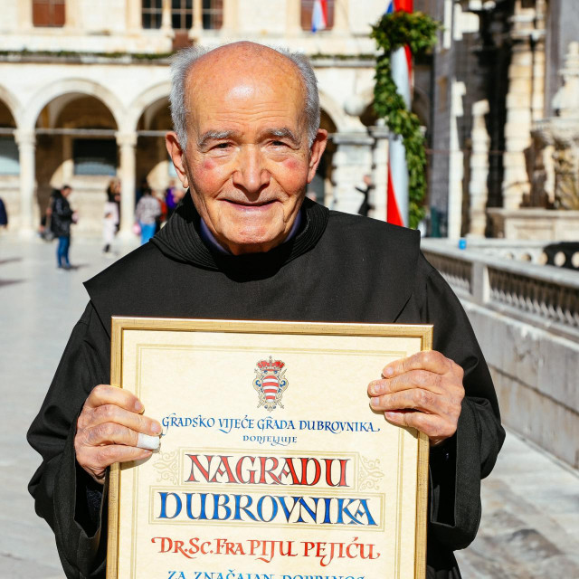 Fra Pijo Pejić dobio je nagradu uz Dan Grada Dubrovnika