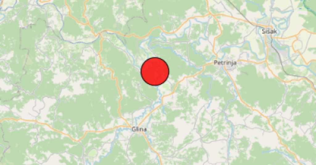 Potres magnitude 3.4 s epicentrom u okolici Petrinje