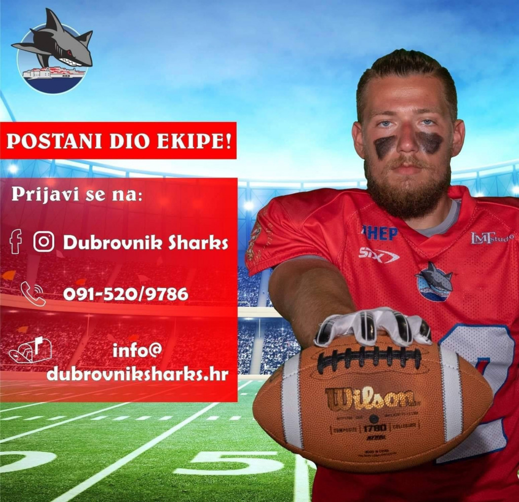 Klub američkog nogometa Dubrovnik Sharks prima nove članove