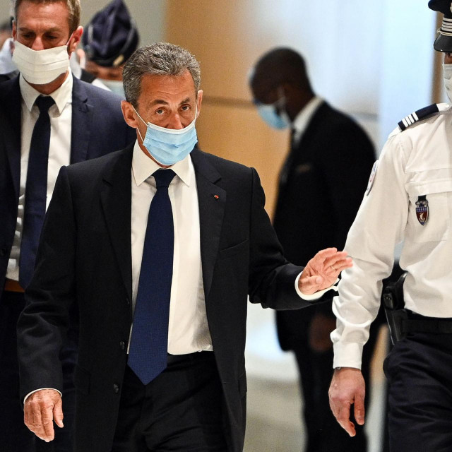 Nicolas Sarkozy tijekom suđenja