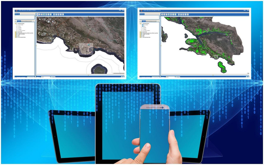 Geoinformacijski sustav Grada Dubrovnika je centraliziran sustav, sastavljen od različitih povezanih modula