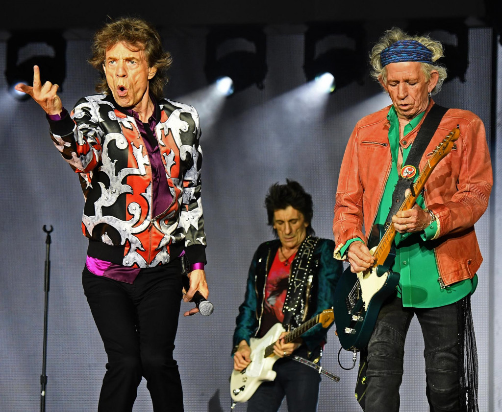 Mick Jagger, Ronnie Wood i Keith Richards na sceni u Marseilleu 2018. godine