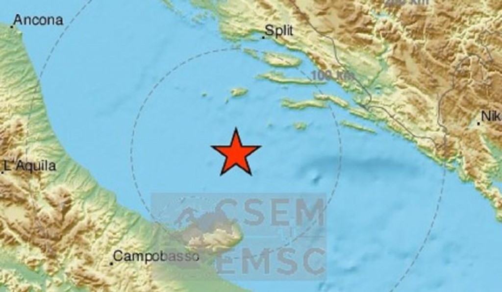 Potres u Jadranskom moru, šesti u zadnjih 30 sati