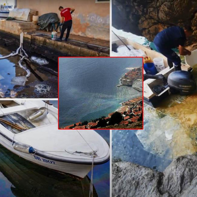 naftna mrlja u Dubrovniku, onečišćenje uzrokovano curenjem lož ulja iz hotela Excelsior