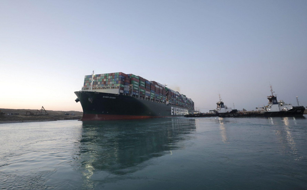 (Photo by -/SUEZ CANAL AUTHORITY/AFP)