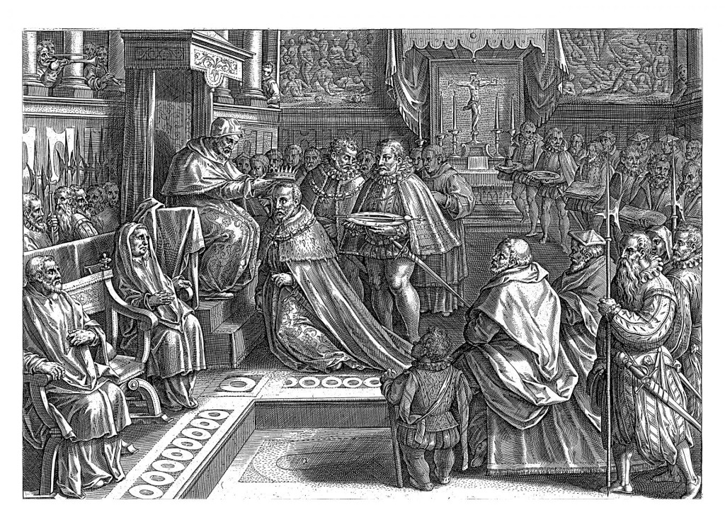 Krunidba Cosima De &amp;#39;Medicia 1569.&lt;br /&gt;
(Philips Galle, after Jan van der Straet, 1583 In 1569, vintage engraving)