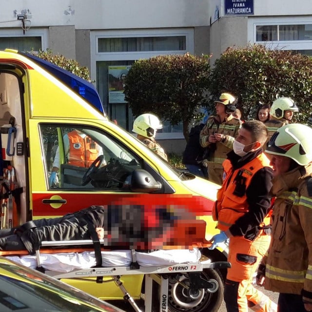 Prometna nesreća u Splitu 17. travnja u kojoj su na trotoaru ozlijeđeni djed i dvogodišnja unuka
