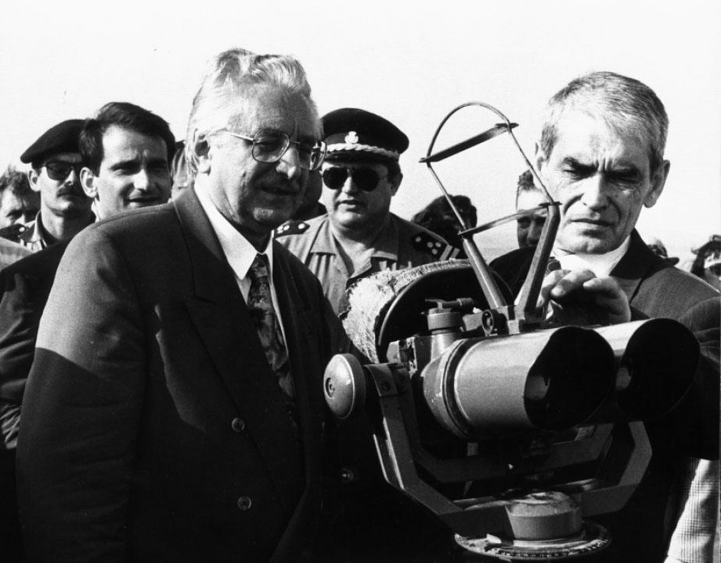 Franjo Tuđman i Gojko Šušak 1992. na Žirju