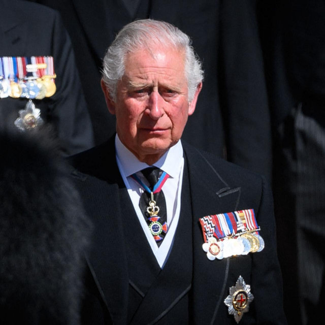 Britain&amp;#39;s Prince Charles, Prince of Wales follows the coffin during the ceremonial funeral procession of Britain&amp;#39;s Prince Philip, Duke of Edinburgh to St George&amp;#39;s Chapel in Windsor Castle in Windsor, west of London, on April 17, 2021. - Philip, who was married to Queen Elizabeth II for 73 years, died on April 9 aged 99 just weeks after a month-long stay in hospital for treatment to a heart condition and an infection. (Photo by LEON NEAL/POOL/AFP)