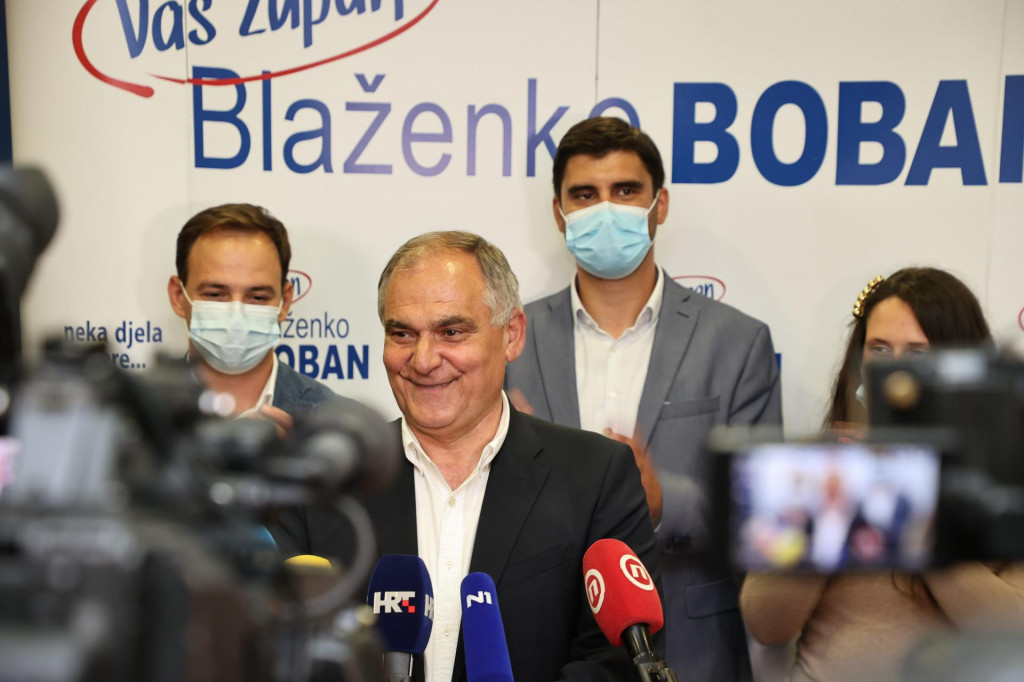 Blaženko Boban u izbornom stožeru HDZ-a